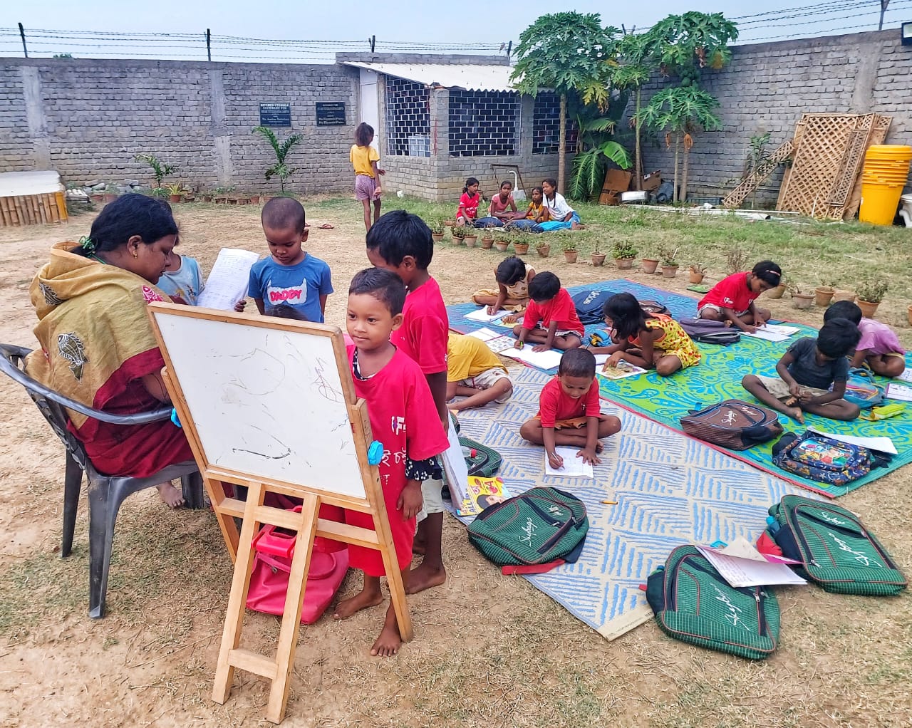 Children learning at FEED center
